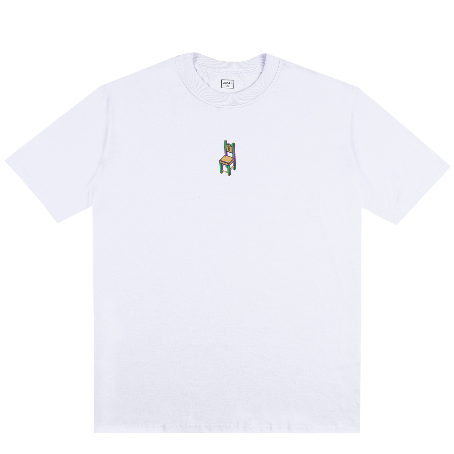 locked chair t-shirt white