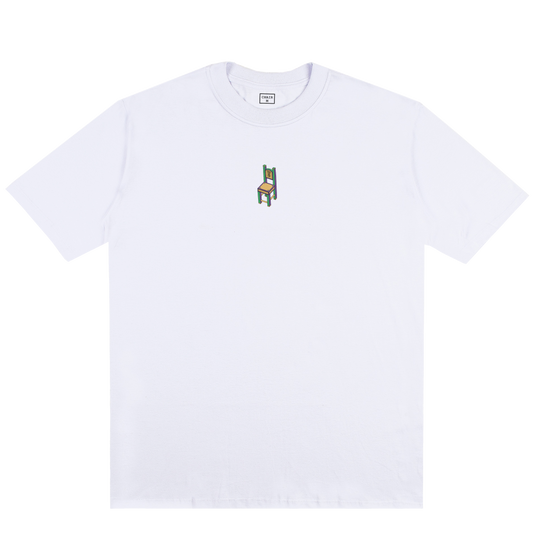 locked chair t-shirt white